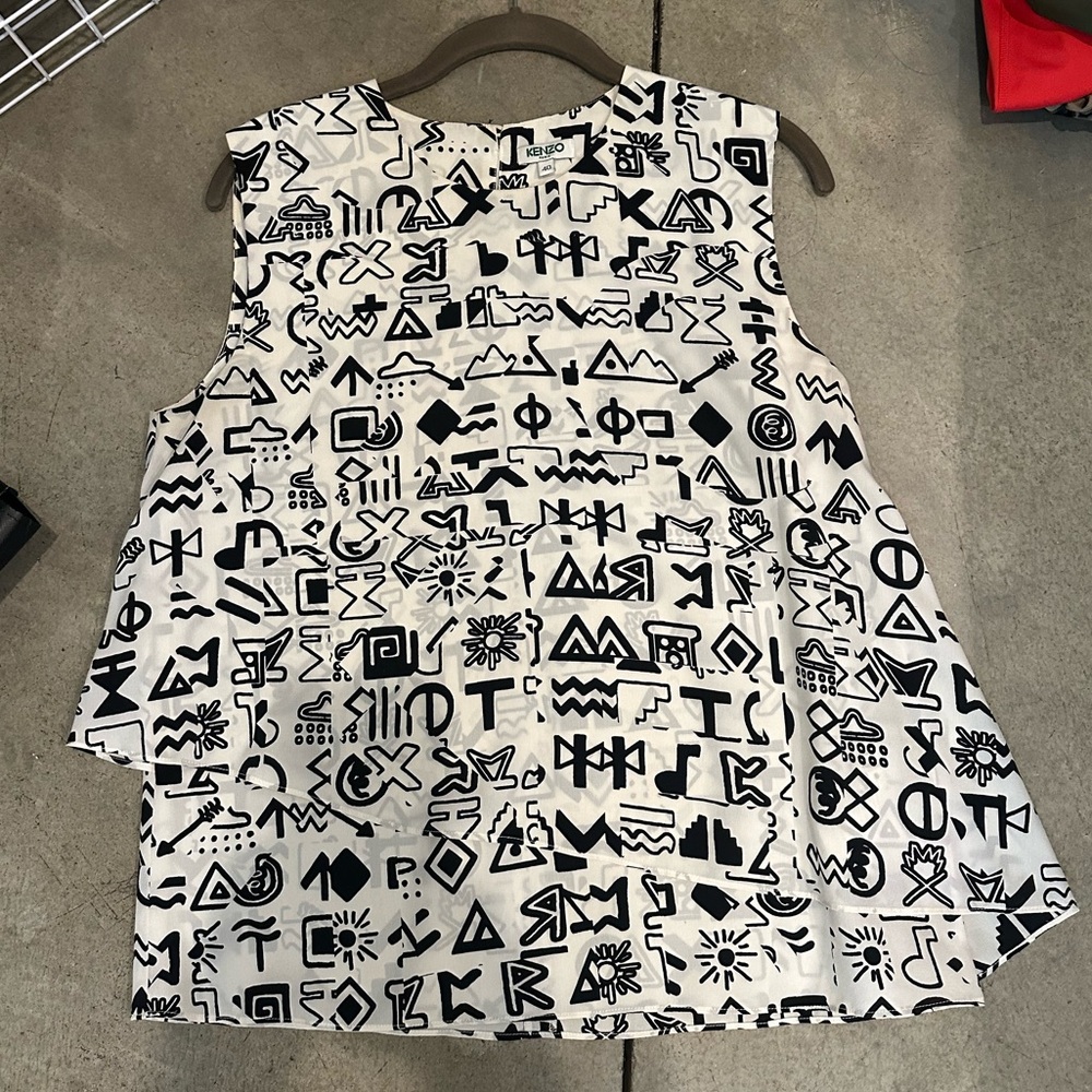 Kenzo Paris silk sleeveless blouse
